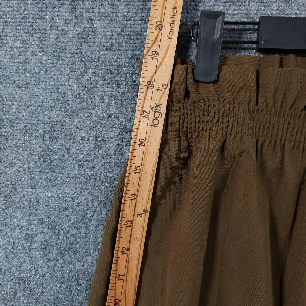 H&M Skirt Womens‎ 6 Brown Straight Knee Length Elastic Waist Pockets Lightweight